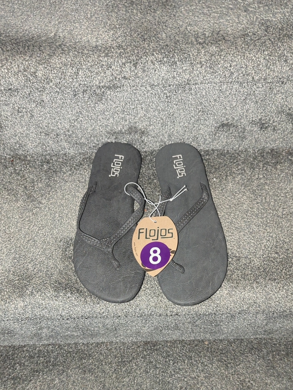 Flojos Black Thong Flip Flops